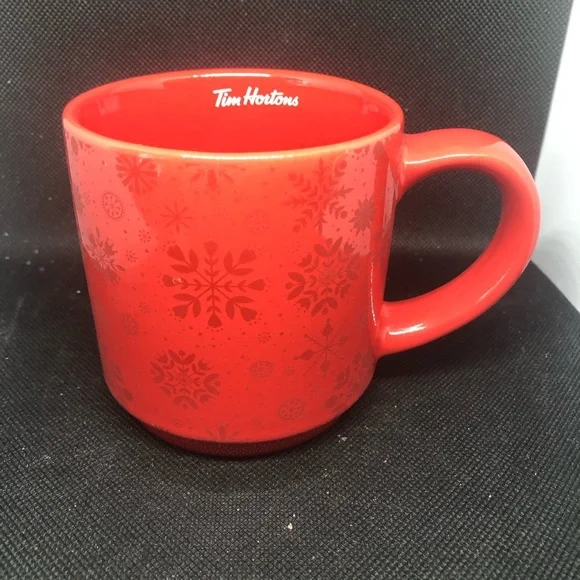 Tim Hortons Red Snowflake Mug - Picture 1 of 4